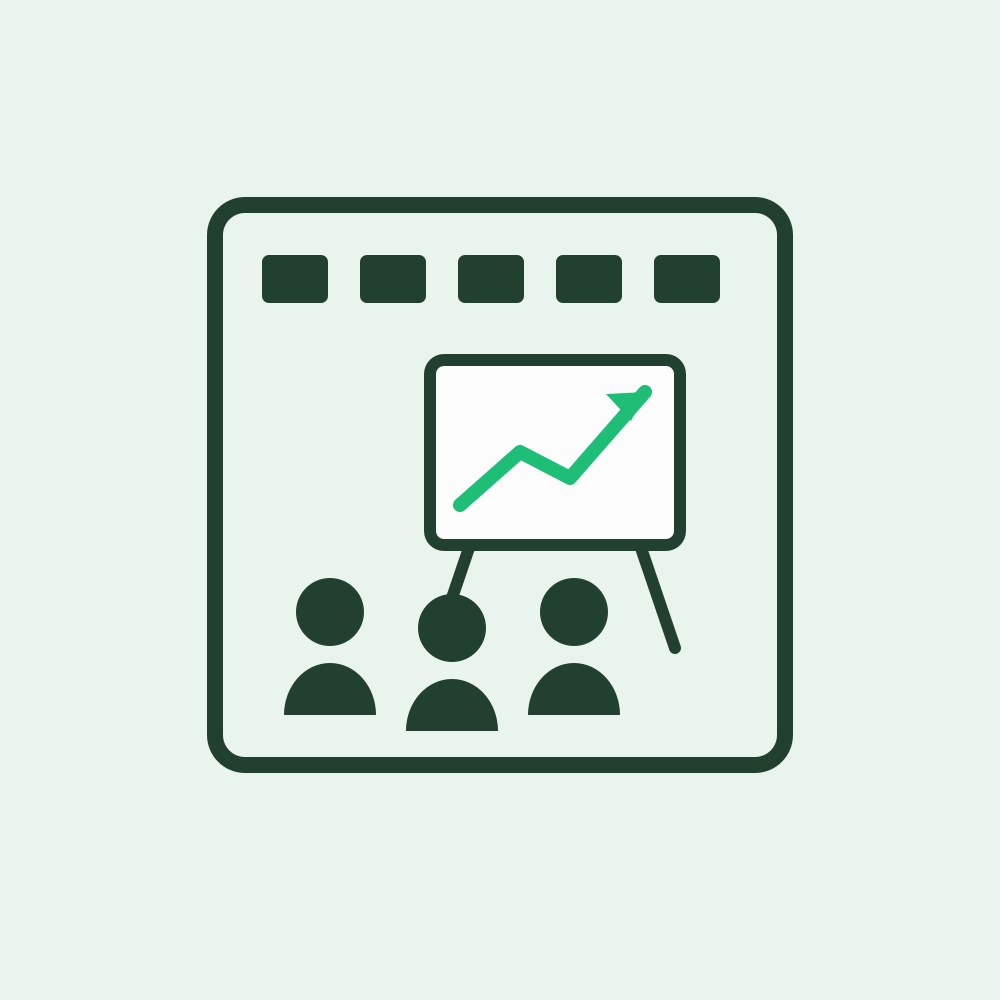 Illustration d'une formation en intra-entreprise : une équipe réunie autour d'un tableau de progression.